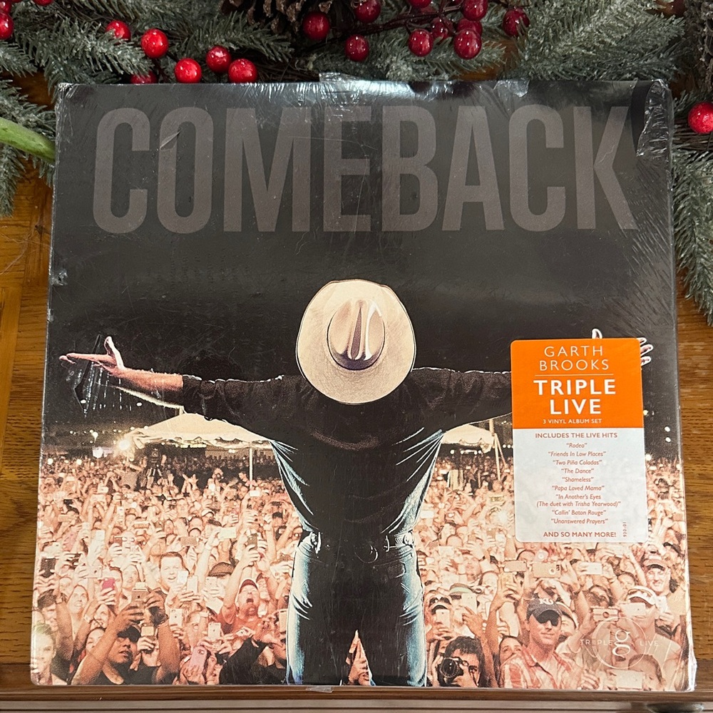 Garth Brooks Triple Live Vinyl Album Record